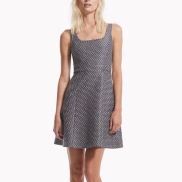 Theory Threkana Black and Gray Fit And Flare Dress, Size 00 - Picture 1 of 10